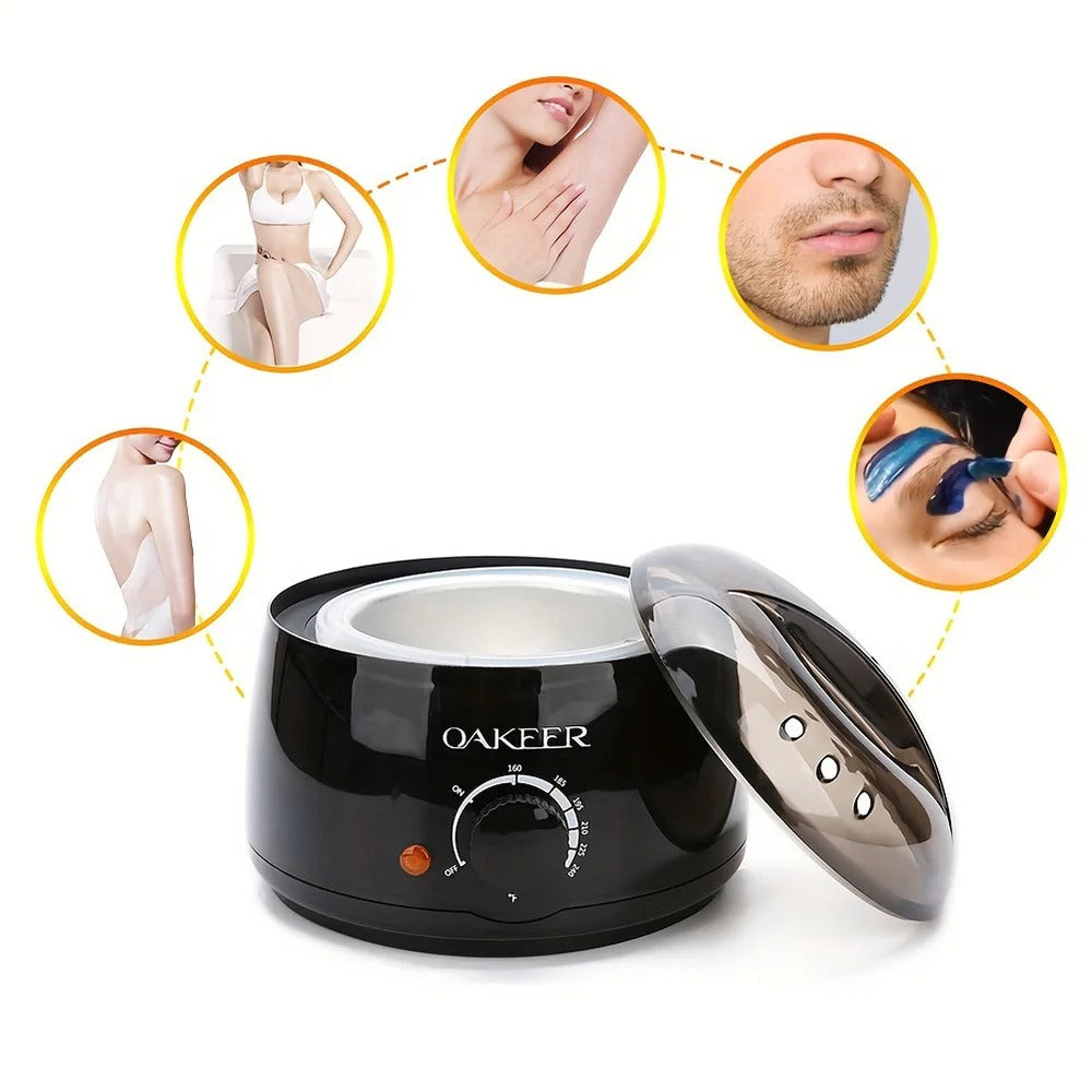 OAKEER Professional Waxing Kit for Women & Male + 200g Wax Beads Set