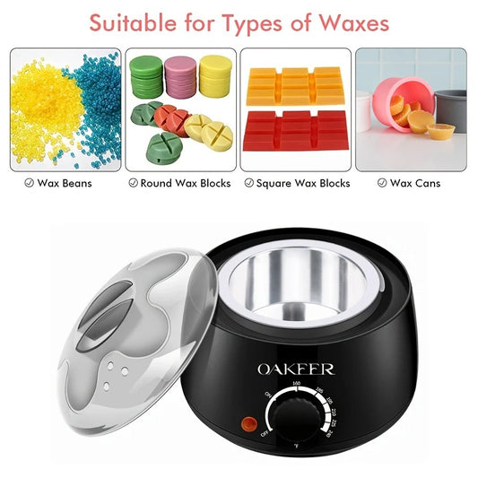 OAKEER Professional Waxing Kit for Women & Male + 200g Wax Beads Set