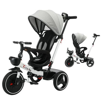 Baby Stroller Tricycle Ride Bike - 5-in-1, Adjustable Canopy, Sitting & Lying (1-5 Years)